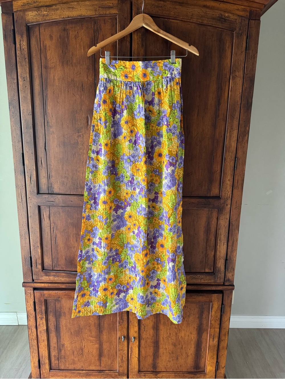 Vintage Floral Maxi Skirt